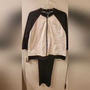 Ralph Lauren Black White 2X 2 Piece Jacket Pants